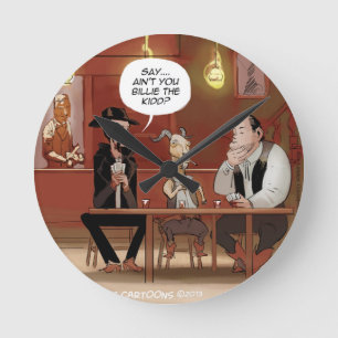 Horloge Ronde Billy L'Enfant ? Drôle dessin de chèvre