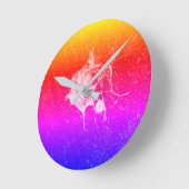 Horloge Ronde Bird Dropping. Funny and Cool (Angle)
