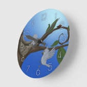 Horloge Ronde Birdies "Learning to Fly" Clock (Angle)