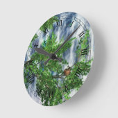 Horloge Ronde Birdsnest Falls Clock (Angle)