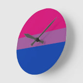 Horloge Ronde Bisexual pride (Angle)