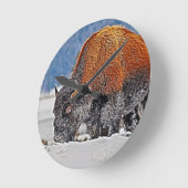 Horloge Ronde Bison (Angle)