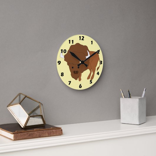 Horloge Ronde Bison Design (Bureau)