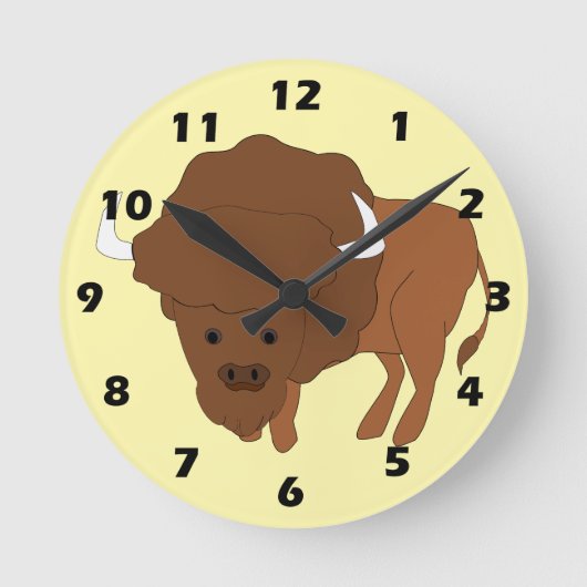Horloge Ronde Bison Design (Recto)
