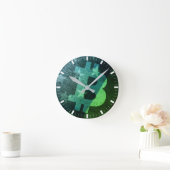 Horloge Ronde Bitcoin Amérique ₿ (Vert) (Maison)