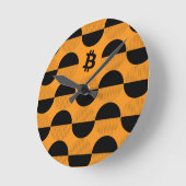 Horloge Ronde Bitcoin Designer (Angle)