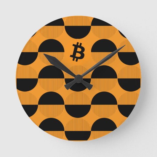 Horloge Ronde Bitcoin Designer (Recto)
