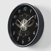 Horloge ronde Bitcoin Gold Coin (Angle)