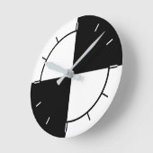 Horloge Ronde Black and white color (Angle)