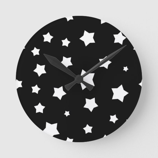 Horloge Ronde Black and white stars (Recto)