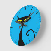 Horloge Ronde Black Cat Atomique (Angle)