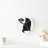 Horloge Ronde Black Cat Says No - Funny Cat Lover Gift (Maison)