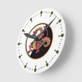 Horloge Ronde Black Chinese Dragon (Angle)