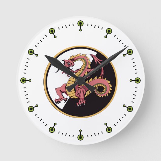 Horloge Ronde Black Chinese Dragon (Recto)