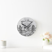 Horloge Ronde Black Death Dancing Skeletons gothique Macabre (Maison)