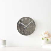 Horloge Ronde Black Granite Glam Marble Modern Personalized (Maison)