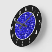 Horloge Ronde Black Numbers Clock (Angle)