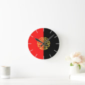 Horloge Ronde Black red yellow (Maison)