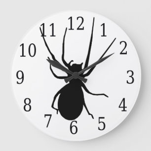 Horloge ronde Black Spider