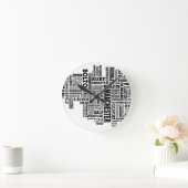 Horloge Ronde Black type map of Greater Manchester (Maison)