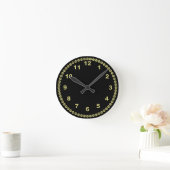 Horloge Ronde Black Wall Clock (Maison)