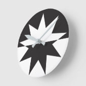 Horloge Ronde Black White Deco (Angle)