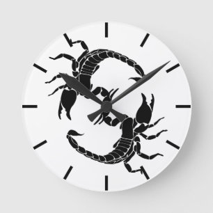 Horloge Ronde Black & White Letter S