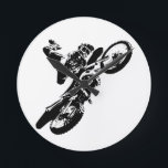 Horloge Ronde Black White Pop Art Motocross Motorcyle Sport<br><div class="desc">Sport Thème Numériquement Edited Art - Motocross Poster Imprimer - College Pop Art - Computer Images - La seule façon de faire un grand travail est d'aimer ce que vous faites.</div>