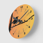 Horloge Ronde Blackbird Silhouette (Angle)