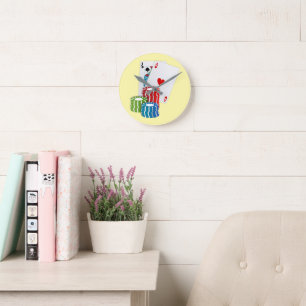 Horloge Ronde Blackjack avec jetons de poker