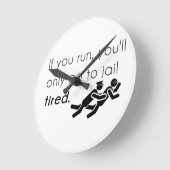 Horloge Ronde Blagues sur les flics (Angle)