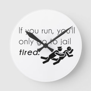 Horloge Ronde Blagues sur les flics