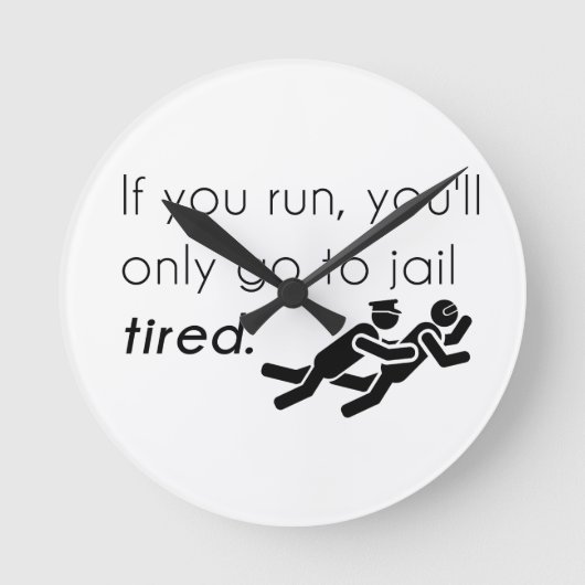Horloge Ronde Blagues sur les flics (Recto)