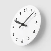 Horloge Ronde Blanc et Noir (Angle)