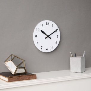 Horloge Ronde Blanc et Noir