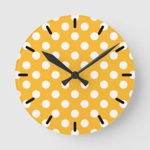 Horloge Ronde Blanchir les pois sur le jaune