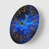 Horloge Ronde Bleu (Angle)