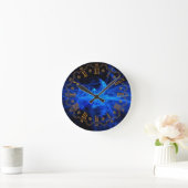 Horloge Ronde Bleu (Maison)