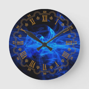 Horloge Ronde Bleu