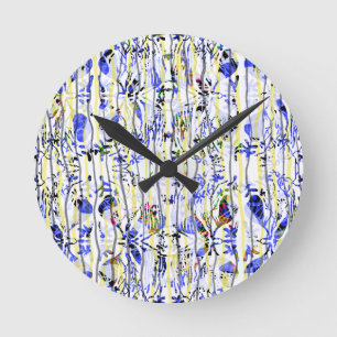 Horloge Ronde Bleu