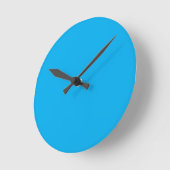 Horloge Ronde Bleu Aqua (Angle)