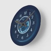 Horloge Ronde Bleu Betsy (Angle)