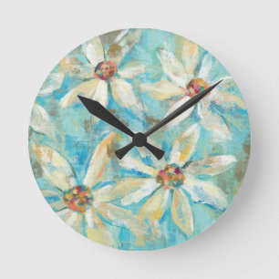 Horloge Ronde Bleu blanc