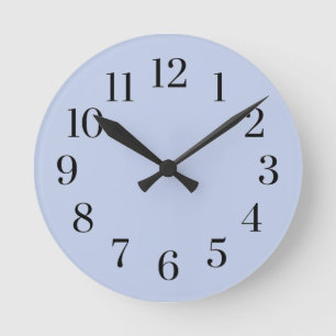 Horloge Ronde Bleu Clair Moderne