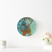 Horloge Ronde Bleu de Deja (Maison)