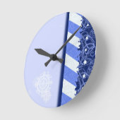 Horloge Ronde Bleu d'hiver (Angle)