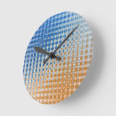 Horloge Ronde Bleu et orange (Angle)