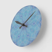 Horloge Ronde Bleu et Turquoise (Angle)