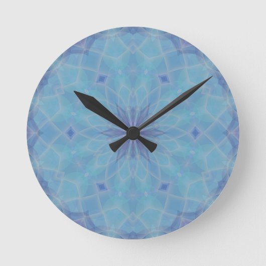 Horloge Ronde Bleu et Turquoise (Recto)