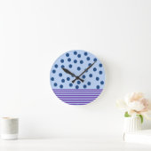 Horloge Ronde Bleu et violet temps pour s'amuser (Maison)